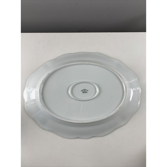 JOHANN HAVILAND BLUE GARLAND BAVARIA 13”SERVING PLATTER ~EXCELLENT CONDITION - Picture 3 of 12